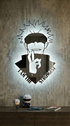 Satoru Gojo Jujutsu Kaisen LED Metal Mirror Wall Art