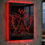 Sukuna Jujutsu Kaisen LED Wall Art Anime Metal Mirror Decor