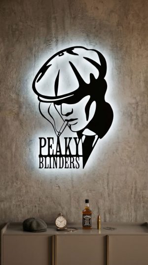 Peaky Blinders Thomas Shelby LED Metal Mirror Wall Art with Backlight