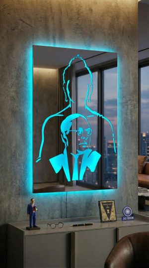 Babasaheb Ambedkar LED Wall Art Inspirational Metal Decor